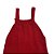 Jardineira Romper de Tricô Trançado Tricô Kids Vermelho - Imagem 2