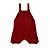 Jardineira Romper de Tricô Trançado Tricô Kids Vermelho - Imagem 3