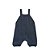 Jardineira Romper de Tricô Trançado Tricô Kids Azul Mescla - Imagem 1