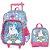 Kit Mochila de Carrinho Com Lancheira Unicórnio Up4you Verde - Imagem 1