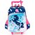 Kit Mochila de Carrinho e Lancheira Unicórnio Up4You Azul - Imagem 3