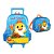 Kit Mochila de Carrinho Lancheira Baby Shark Luxcel Vermelho - Imagem 1