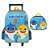 Kit Mochila de Carrinho Lancheira Baby Shark Luxcel Amarelo - Imagem 1