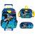 Kit Mochila de Carrinho Lancheira Estojo Batman Luxcel Azul - Imagem 1