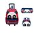 Kit Mochila Lancheira Estojo Panda Sestini Rosa - Imagem 1