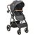 Carrinho de Bebê Cosmos Kiddo Melange Preto - Imagem 1