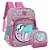 Kit Mochila e Lancheira Bicho Preguiça  Melancia Up4You Rosa - Imagem 1