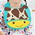 Babador Cata Migalhas Silicone Zoo Girafa Skip Hop Amarelo - Imagem 3