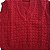 Colete de Tricô de Bebê Trançado Tricô Kids Vermelho - Imagem 2