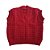 Colete de Tricô de Bebê Trançado Tricô Kids Vermelho - Imagem 1