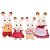 Família dos Coelhos Chocolate Sylvanian Families Epoch Magia - Imagem 1