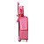 Kit Mochila de Rodinhas Lancheira Luxcel Moranguinho Rosa - Imagem 4