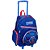 Kit Mochila de Rodinhas Grande e Estojo Sestini PSG Azul - Imagem 2