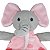 Naninha Com Prendedor de Chupeta Buba Elefante Rosa - Imagem 2