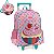 Kit Mochila de Rodinhas Lancheira Luxcel Up4You Cupcake Rosa - Imagem 1