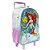 Kit Mochila de Rodinhas e Estojo Xeryus Princesa Ariel Rosa - Imagem 2