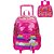 Kit Mochila de Rodinhas e Lancheira Sestini Y Pink rosa - Imagem 1