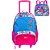 Kit Mochila de Rodinhas e Lancheira Sestini M Plus Floral - Imagem 1