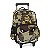 Mochila de Rodinhas Luxcel Up4You Dinossauro Marrom - Imagem 1