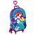 Mochila de Rodinhas 3D Pequena Sereia Maxtoy Rosa e Azul - Imagem 4