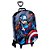 Mochila de Rodinhas 3D Capitão América Avengers Maxtoy Azul - Imagem 3