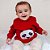 Blusa Tricô Kids de Bebê Com Panda de Tricô Vermelho - Imagem 1