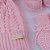 Kit Tricô Kids Gorro Luva e Sapato de Tricô Rosa Claro - Imagem 2
