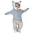 Casaco de Bebê Tricô Kids Com Capuz Azul Claro - Imagem 1