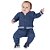 Conjunto de Bebê Tricô Kids Com Casaco e Calça Azul Mescla - Imagem 1