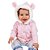 Casaco de Bebê Tricô Kids Com Capuz Rosa Claro - Imagem 1