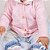 Casaco de Bebê Tricô Kids Com Capuz Rosa Claro - Imagem 2