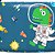 Boia Sea Float Space Dino 10-25Kg Verde e Azul - Imagem 2