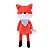 Boneco de Pano Pelúcia Raposa Metoo Vermelho - Imagem 1