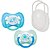 Kit 2 Chupetas Buba Comfort Tam1 Noturna Foguete Com 2 Capas - Imagem 1