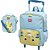 Kit Mochila Carrinho Lancheira Kouii Pacific Filhotiis Dino - Imagem 1