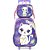 Kit Mochila de Rodinhas Lancheira Luxcel Cindy Roxo - Imagem 1