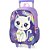 Kit Mochila de Rodinhas Lancheira Luxcel Cindy Roxo - Imagem 4