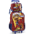 Kit Mochila de Rodinhas Lancheira Luxcel Dino Ranch Vermelho - Imagem 3