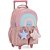 Mochila Rodinhas Sem Alça Luxcel Up4You Estrelas Rosa - Imagem 1