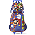 Kit Mochila Rodinhas Lancheira Luxcel Super Mario Azul - Imagem 1