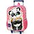 Kit Mochila Rodinhas Lancheira Luxcel Up4You Panda Rosa - Imagem 3