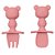 Kit Talheres Buba de Silicone Ursinho Rosa - Imagem 1
