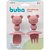 Kit Talheres Buba de Silicone Ursinho Rosa - Imagem 2