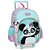 Kit Mochila de Rodinhas Lancheira Luxcel Up4You Panda Verde - Imagem 3