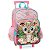Kit Mochila de Rodinhas Lancheira Luxcel Up4You Onça Salmão - Imagem 3