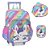 Kit Mochila Rodas Lancheira Estojo Luxcel Up4You Unicórnio - Imagem 1