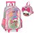 Kit Mochila Rodinhas e Lancheira Luxcel Lol Rosa - Imagem 1