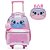 Kit Mochila de Rodinhas e  Lancheira Pack Me Cute Rosa - Imagem 1