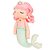 Boneca Angela Metoo 33cm Sereia Perola Rosa - Imagem 4