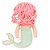 Boneca Angela Metoo 33cm Sereia Perola Rosa - Imagem 2